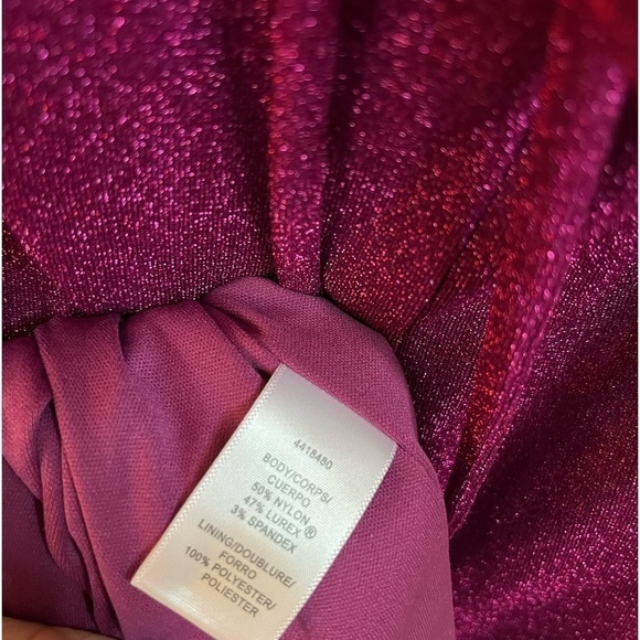 ML MONIQUE LHUILLIER Long Sleeve Knit Maxi Dress Cut Out 6 BARBIE Core Easter - Picture 15 of 15